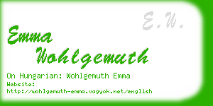 emma wohlgemuth business card